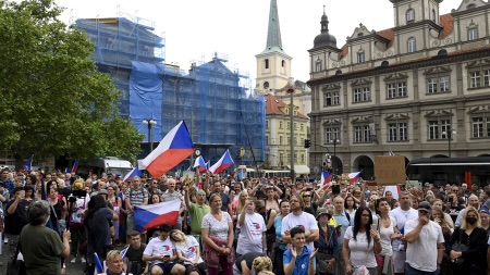 В Чехии прошел митинг