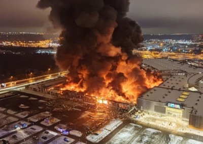 В ТЦ «Мега Химки» произошел сильный пожар