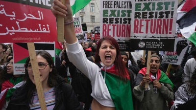 В Лондоне проводят протесты в поддержку Палестины
